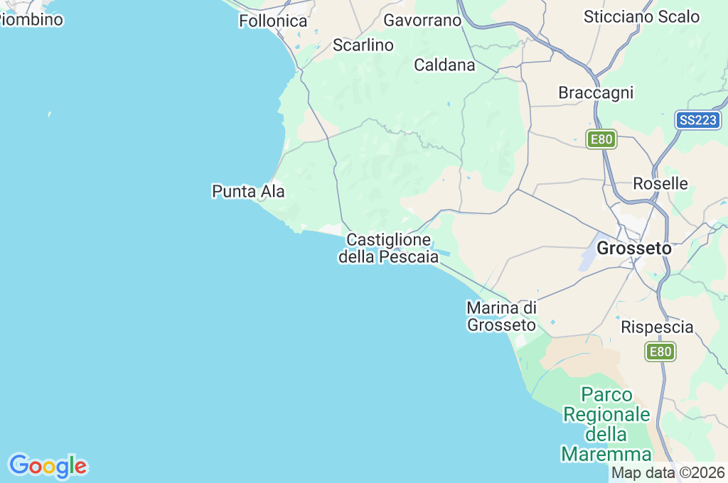 Riva del Sole Area Map