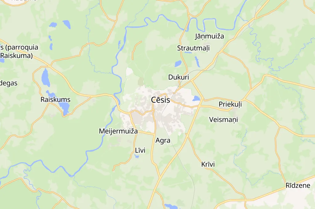 Castillo de Cēsis Area Map Castillo de Cēsis Area Map
