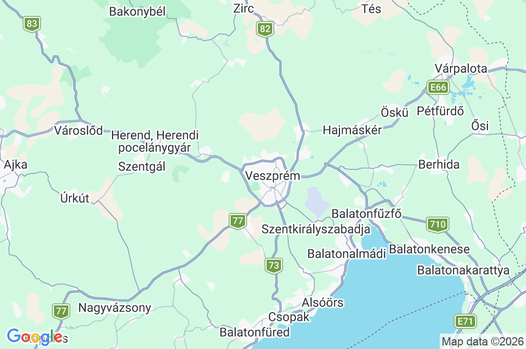 Veszprém Area Map