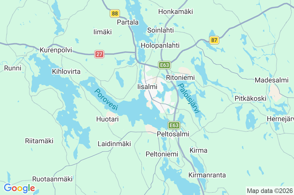 Iisalmi Area Map Iisalmi Area Map