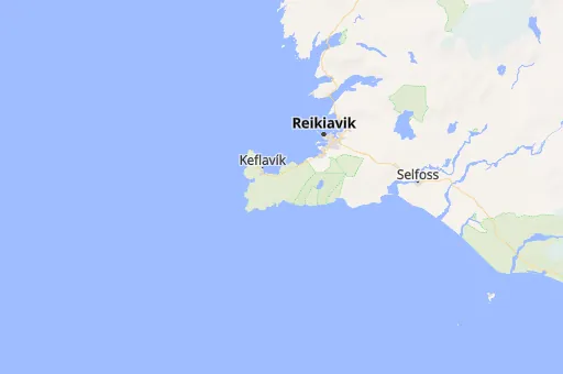 Map of Península de Reykjanes