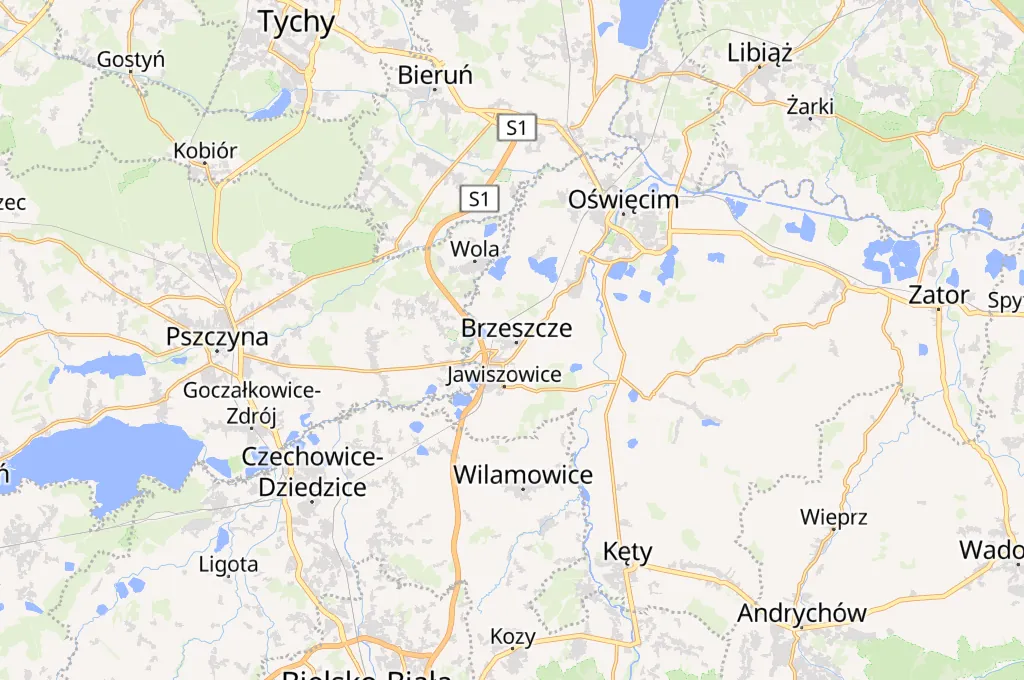 Brzeszcze Area Map Brzeszcze Area Map