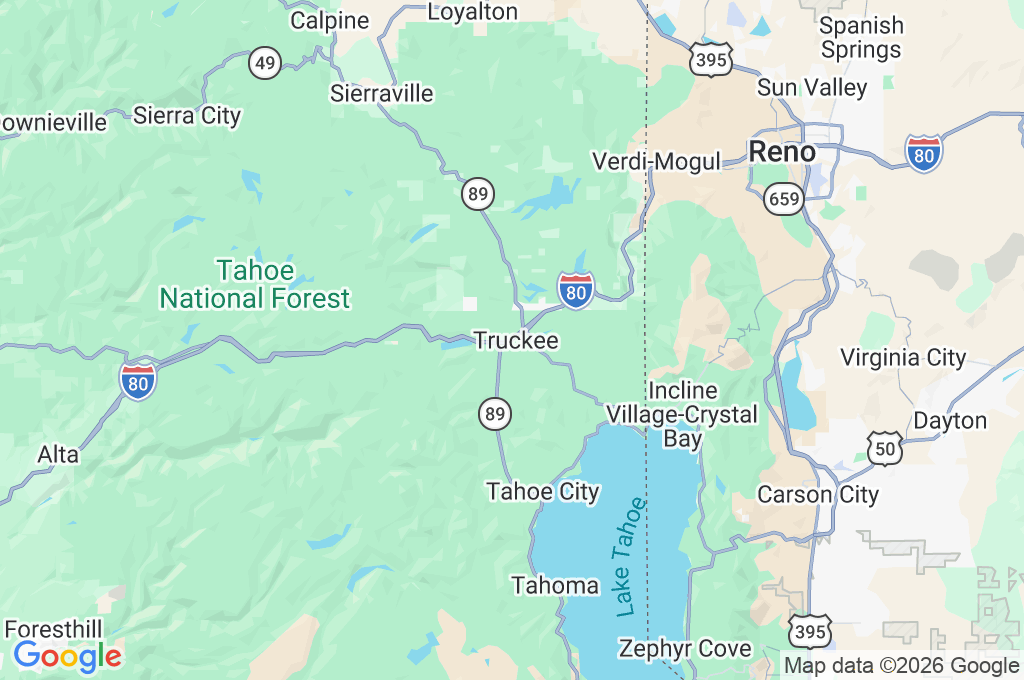 Museo Ferroviario de Truckee Area Map Museo Ferroviario de Truckee Area Map