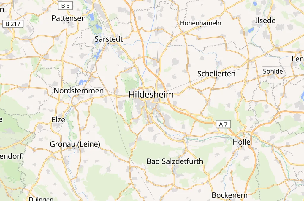 Hildesheim Area Map Hildesheim Area Map