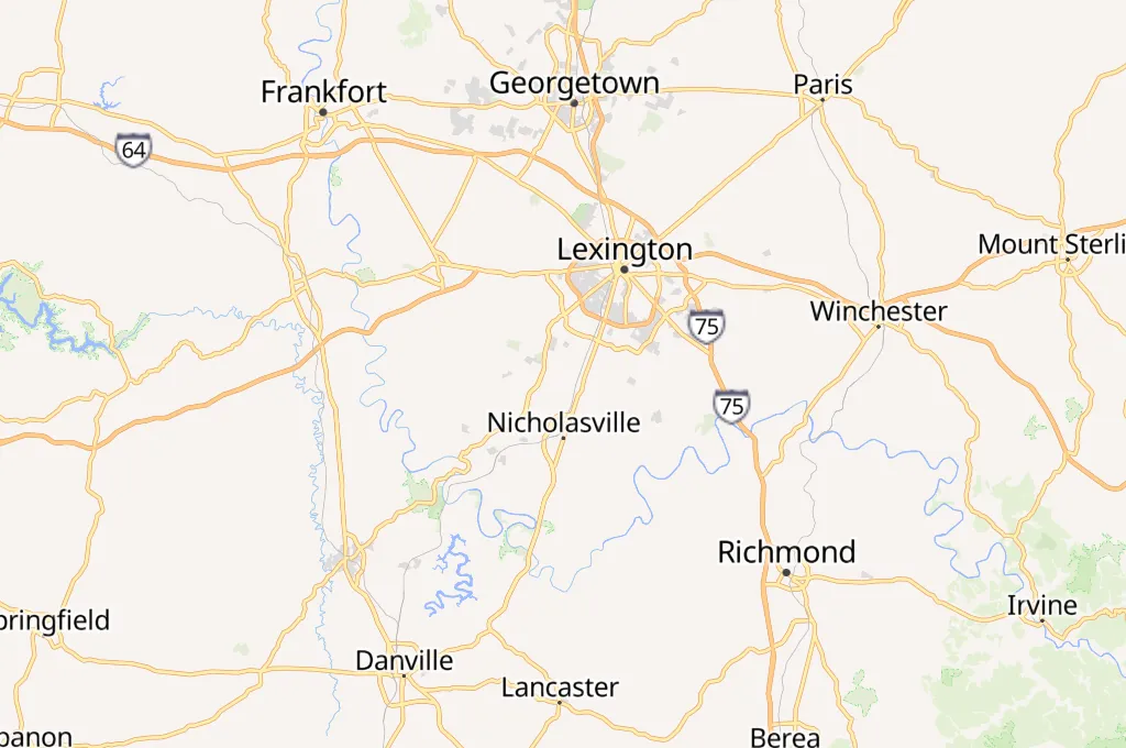 Kentucky Equine Adoption Center Area Map