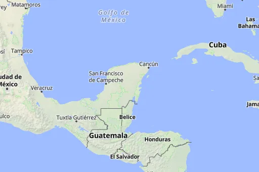 Map of Quintana Roo
