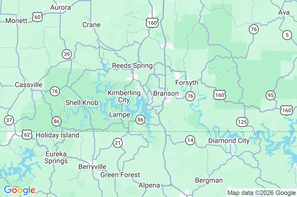 Table Rock Lake Area Map Table Rock Lake Area Map