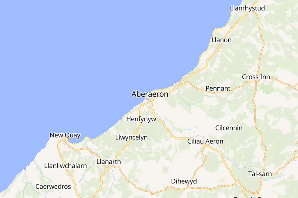 Puerto de Aberaeron Area Map Puerto de Aberaeron Area Map