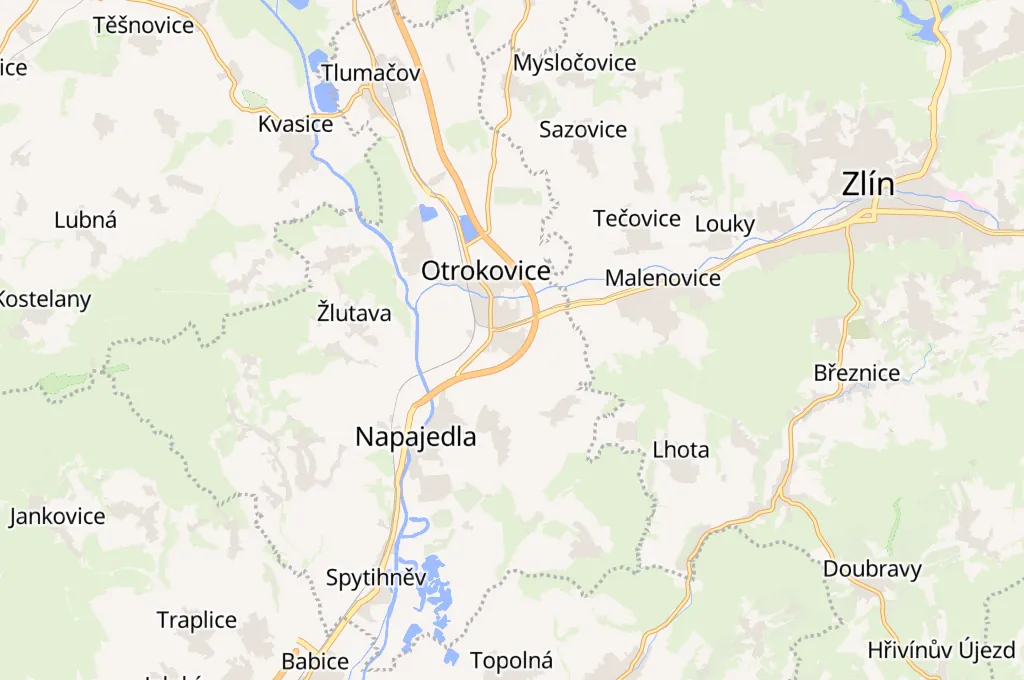 Kvítkovice Area Map