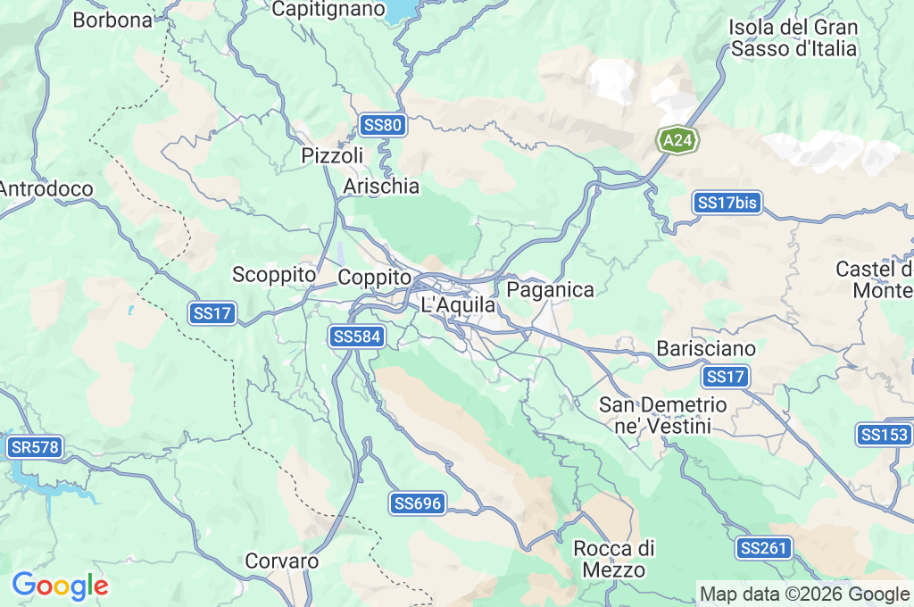 L'Aquila Est Area Map L'Aquila Est Area Map