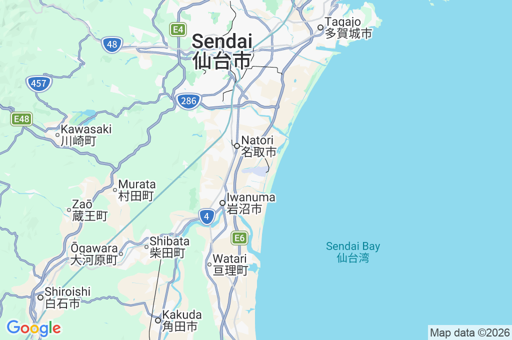 Aeropuerto de Sendai Area Map