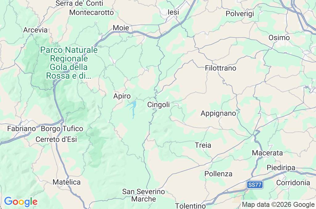 Cingoli Area Map Cingoli Area Map