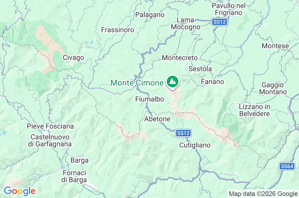Fiumalbo Area Map