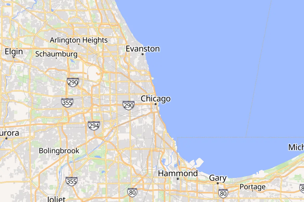 Power House de Chicago & Northwestern Area Map Power House de Chicago & Northwestern Area Map