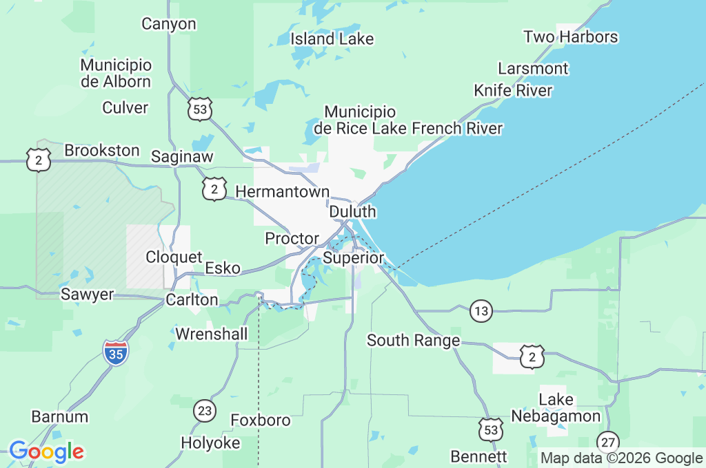 Duluth Area Map Duluth Area Map