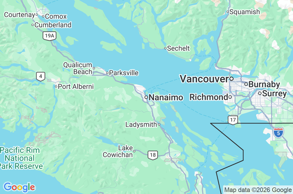Puerto de Nanaimo Area Map