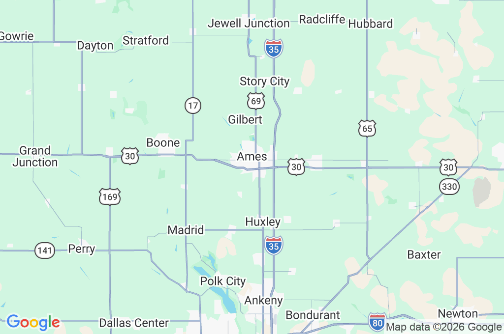 Ames Area Map