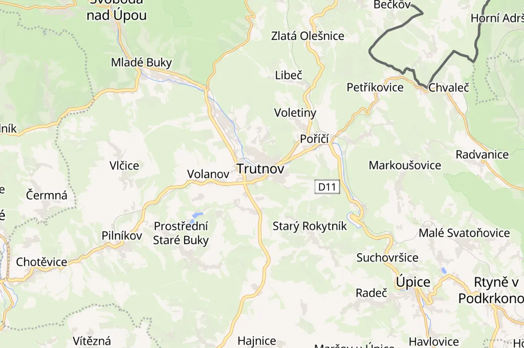 Trutnov Area Map