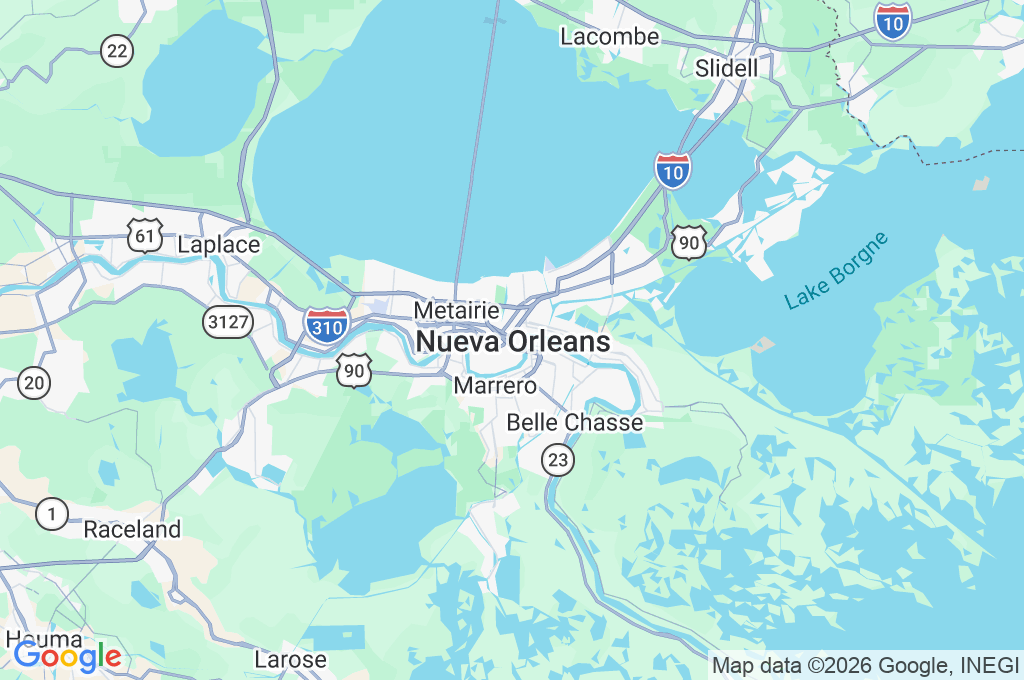 Nueva Orleans Area Map Nueva Orleans Area Map
