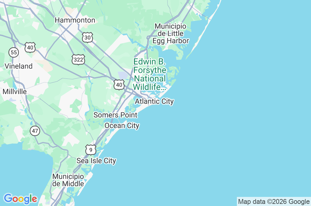 Atlantic City Boardwalk Area Map