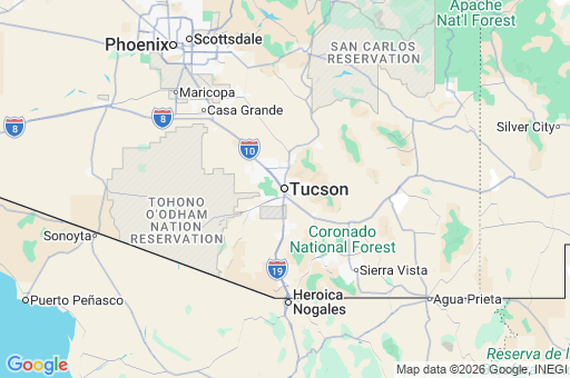 Map of Tucson