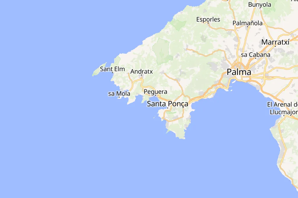 Cala Fornells Area Map