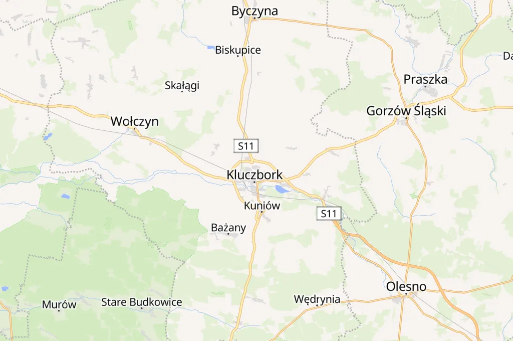 Kluczbork Area Map Kluczbork Area Map