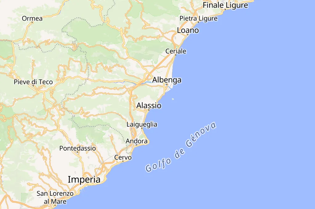 Alassio Area Map