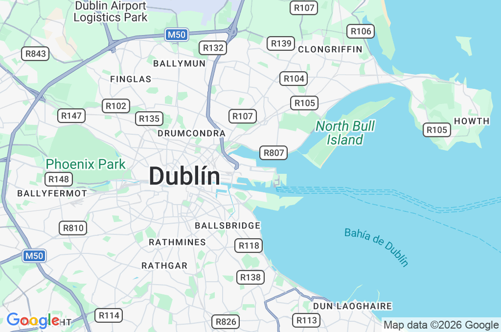 Puerto de Dublín Area Map