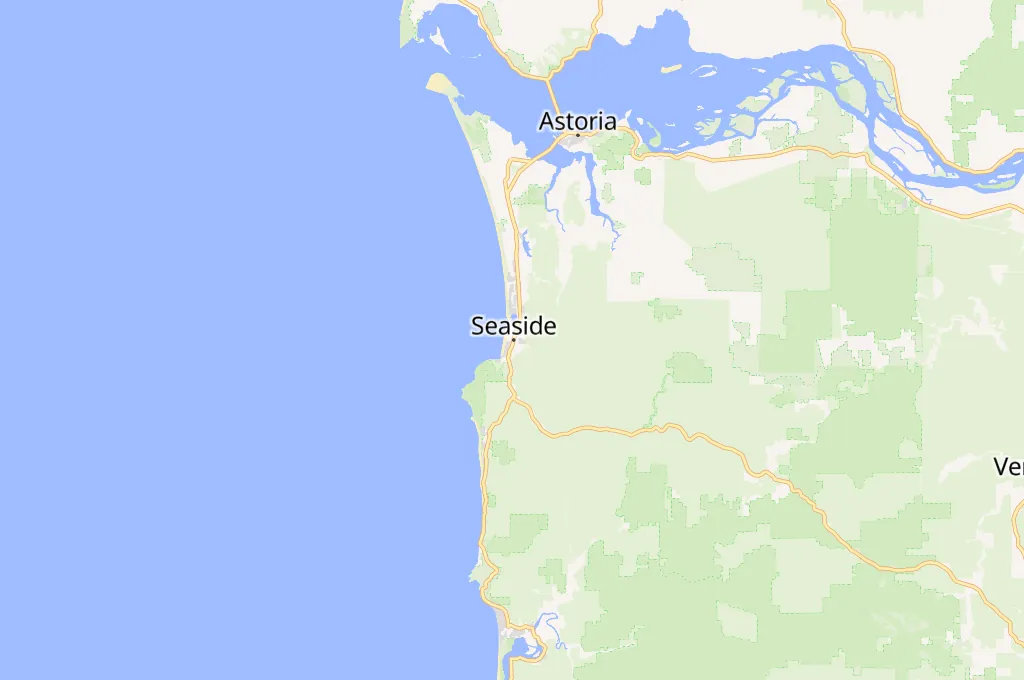 Seaside Area Map Seaside Area Map