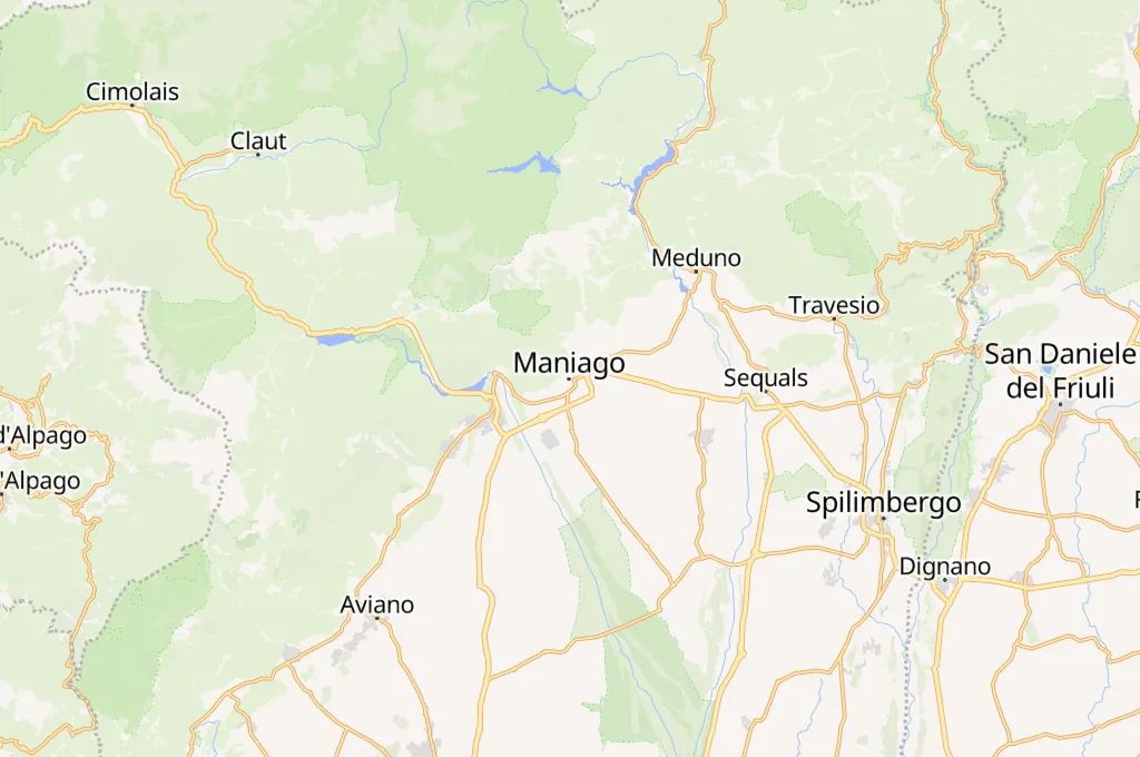 Maniago Area Map