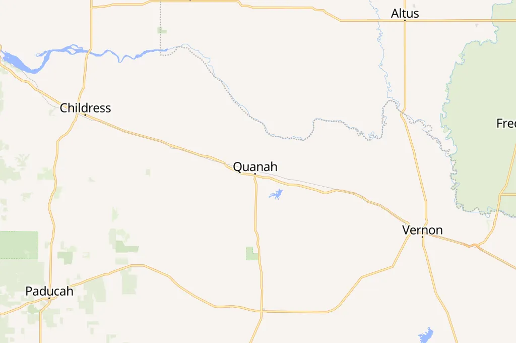 Quanah Area Map Quanah Area Map