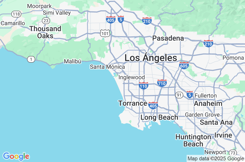 Aeropuerto Internacional de Los Ángeles Area Map