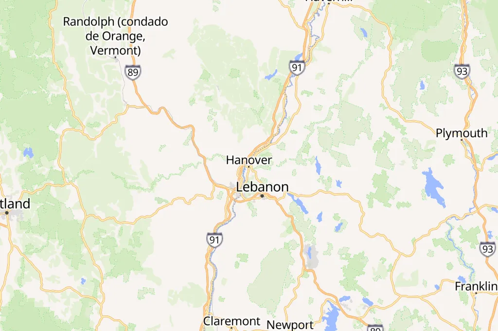 Dartmouth College Area Map Dartmouth College Area Map