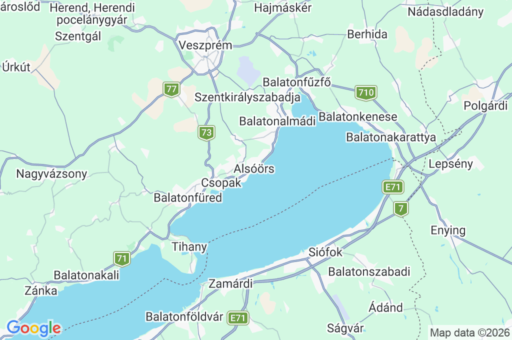 Alsóörs Area Map Alsóörs Area Map