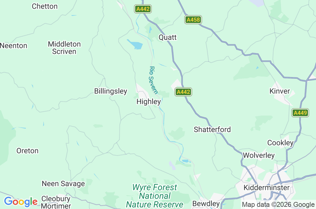 Highley Area Map Highley Area Map
