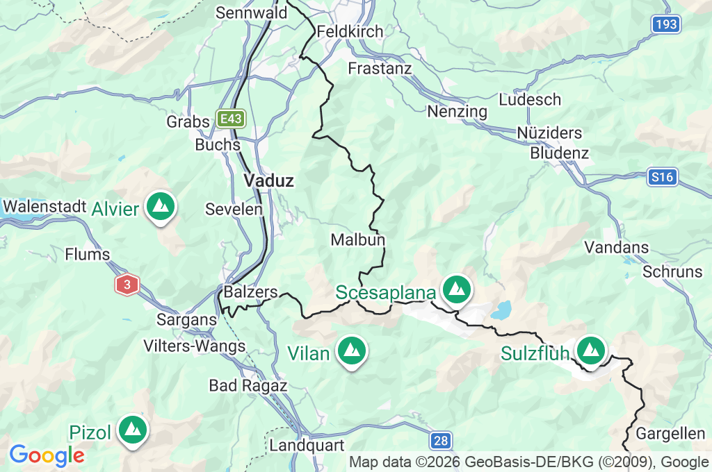 Malbun Area Map Malbun Area Map