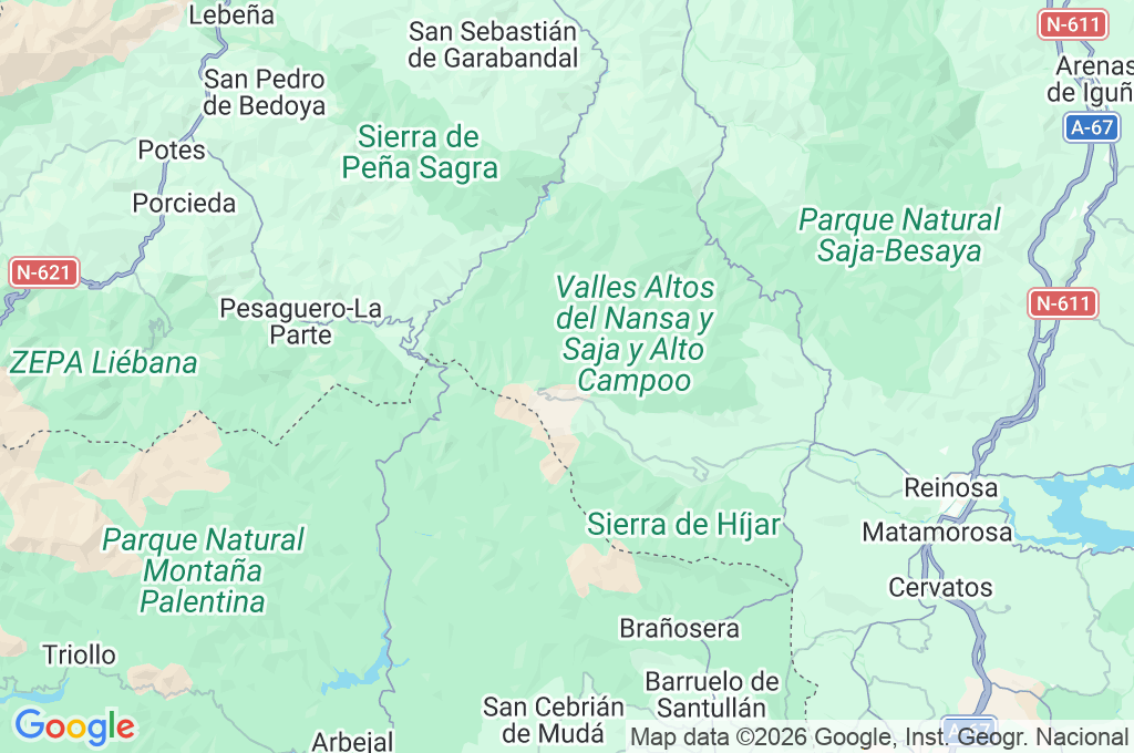 Alto Campoo Area Map Alto Campoo Area Map