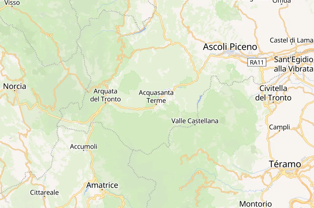 Acquasanta Terme Area Map Acquasanta Terme Area Map