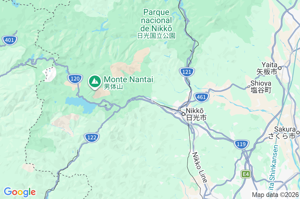 Estación de Tobu Nikko Area Map Estación de Tobu Nikko Area Map