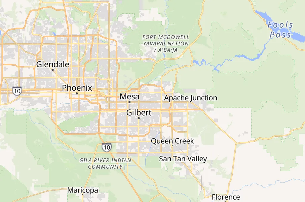Mesa Area Map Mesa Area Map