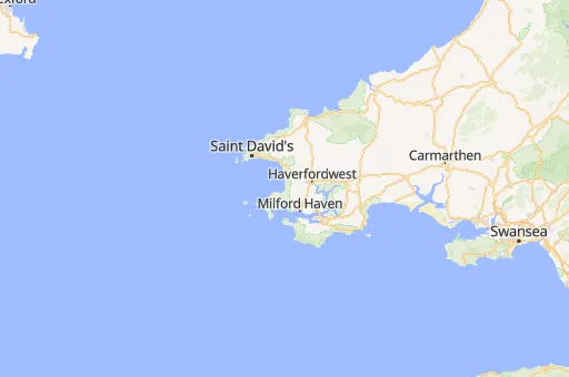 Map of Pembrokeshire