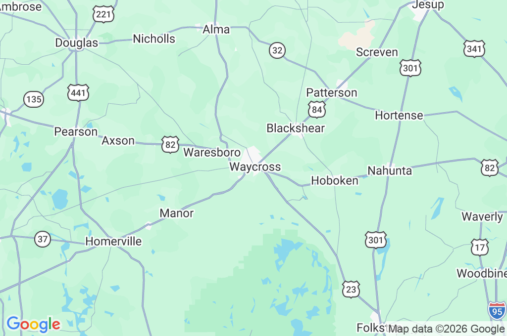Depósito Ferroviario de Waycross Area Map