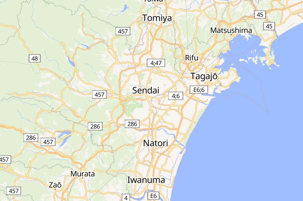 Estación de Sendai Area Map