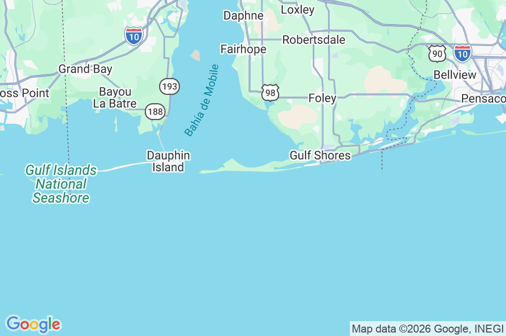 Gulf Shores Area Map