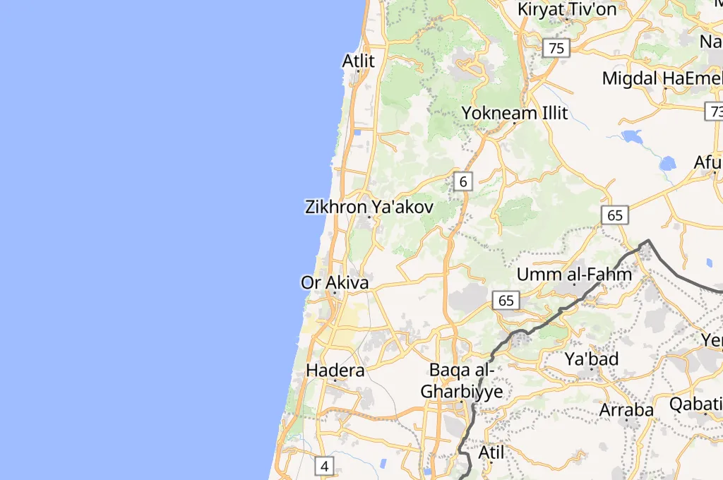 Ramat Hanadiv Area Map Ramat Hanadiv Area Map