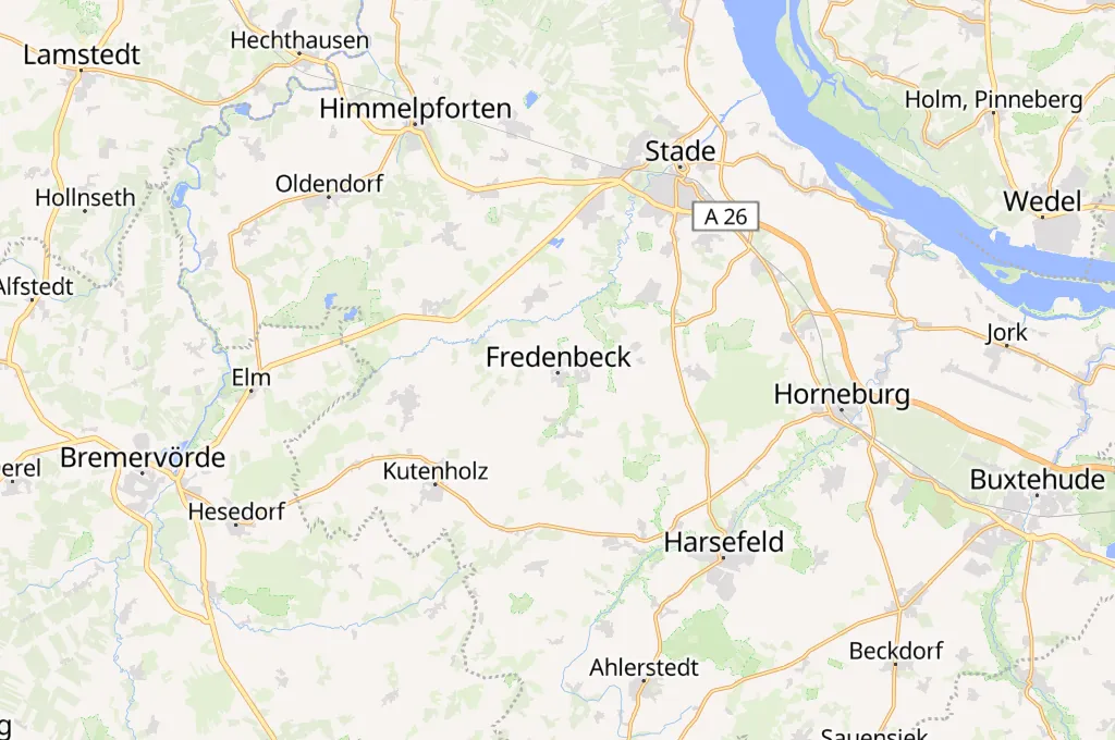Fredenbeck Area Map Fredenbeck Area Map