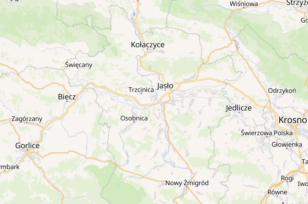 Jasło Area Map