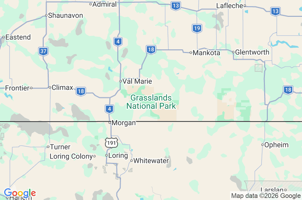 Parque Nacional Grasslands Area Map Parque Nacional Grasslands Area Map