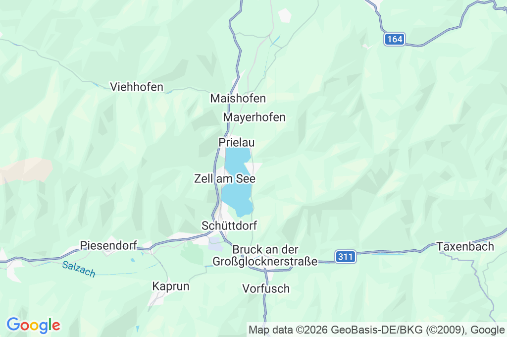 Thumersbach Area Map Thumersbach Area Map